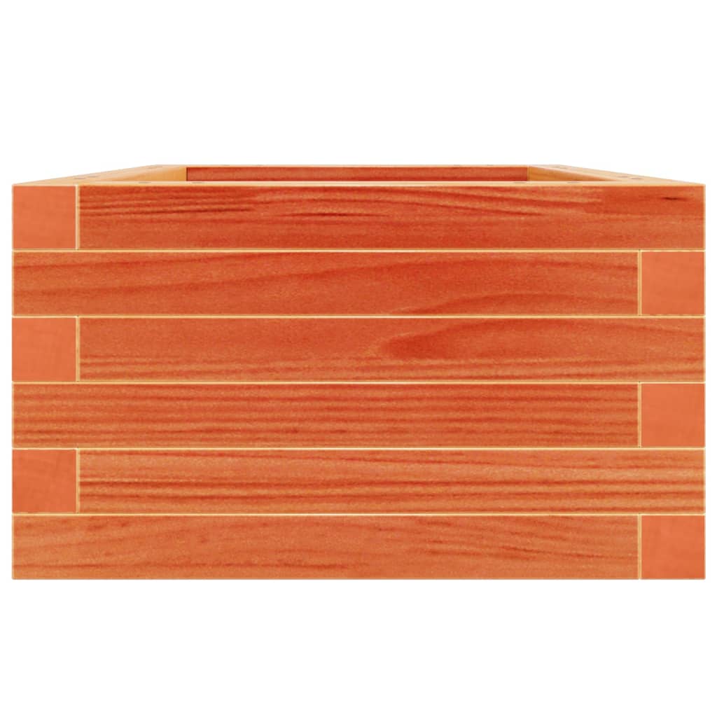Jardinera De Madera Maciza De Pino Marrón Cera 40x40x23 Cm_5