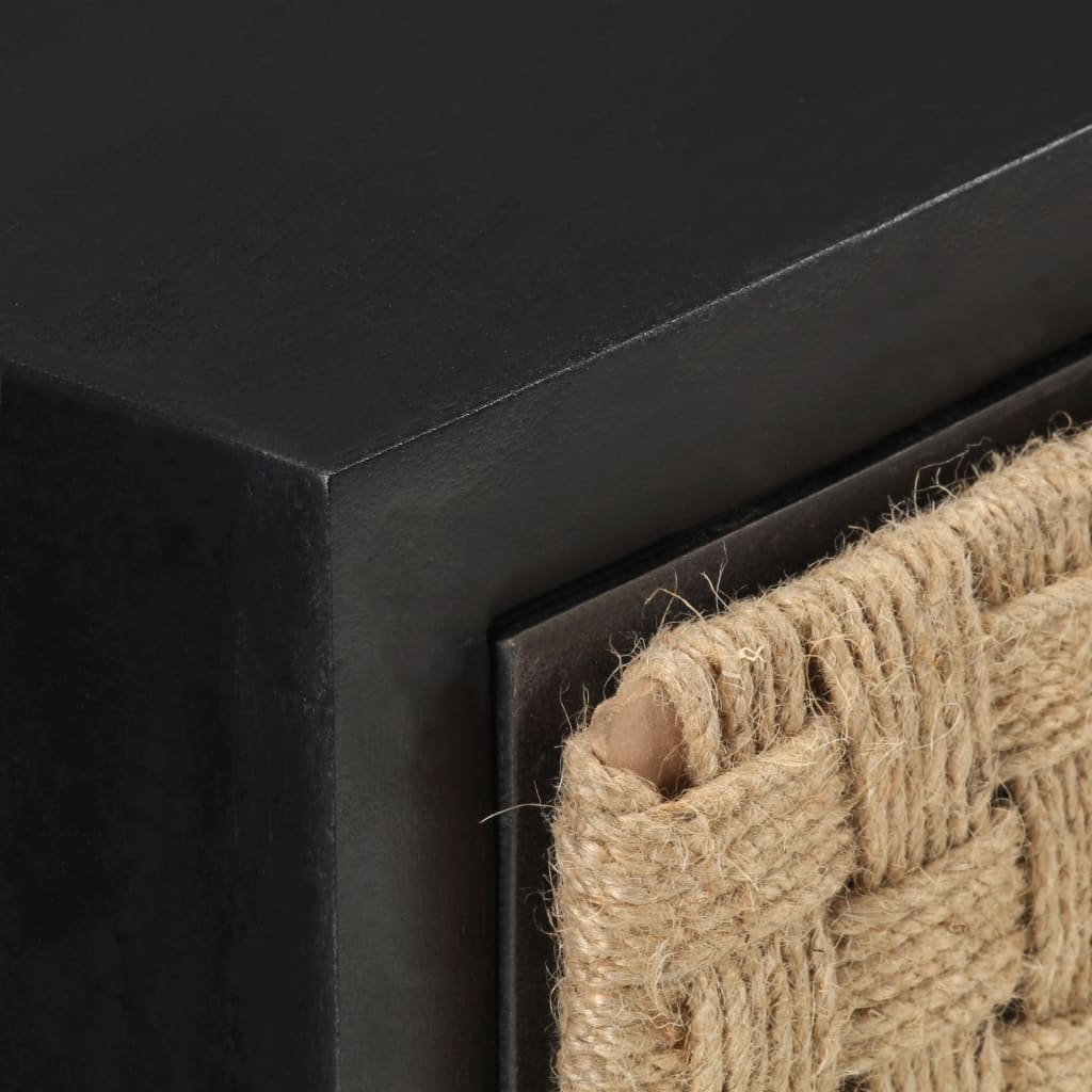 Mesita De Noche De Madera Maciza De Mango 40x30x50 Cm_3