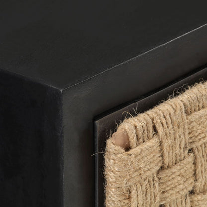 Mesita De Noche De Madera Maciza De Mango 40x30x50 Cm_3
