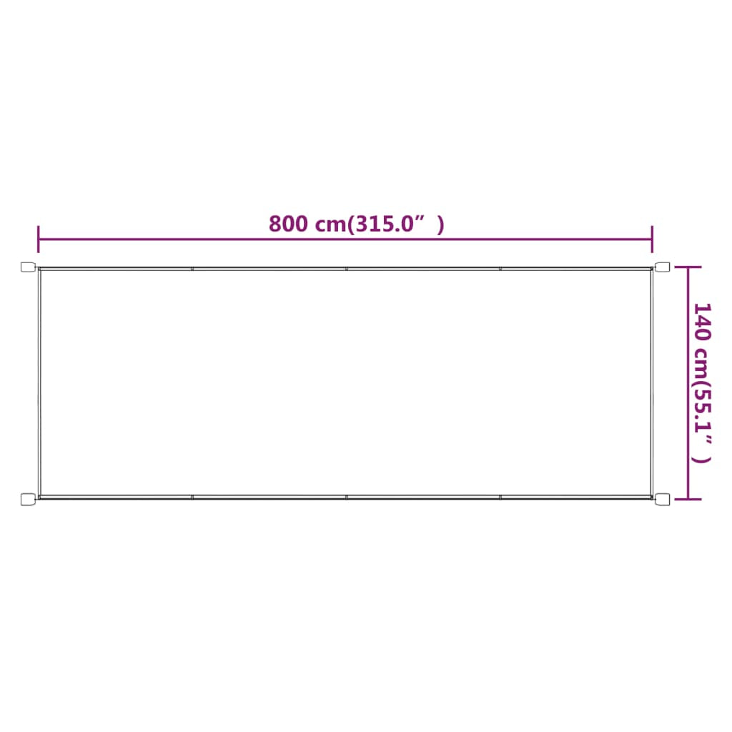 Vidaxl Toldo Vertical Terracota Tela Oxford 140x800 Cm_2