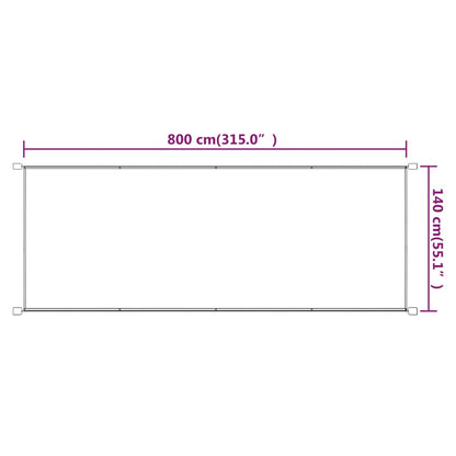 Vidaxl Toldo Vertical Terracota Tela Oxford 140x800 Cm_2