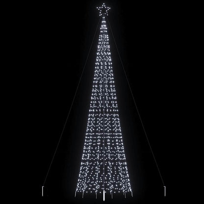 Vidaxl Árbol De Navidad Led Con Estacas 1534 Leds Blanco Frío 500 Cm_1