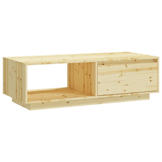 Mesa De Centro De Madera Maciza De Abeto 110x50x33,5 Cm_0