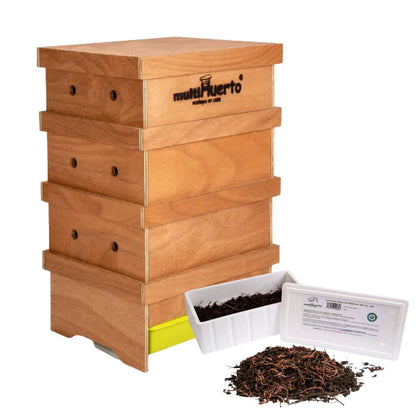 Vermicompostador Lombrihogar 3 con lombrices Multihuerto