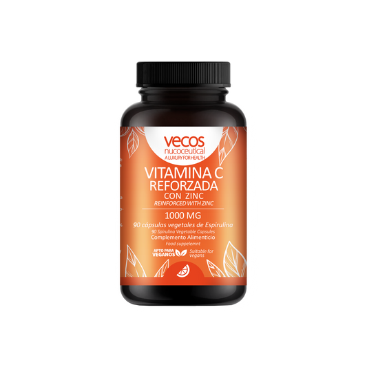 Vitamina C 1000 Mg Vecos 90 Cápsulas | Inmunidad Y Protección Oxidativa | Reforzada Con Zinc_0