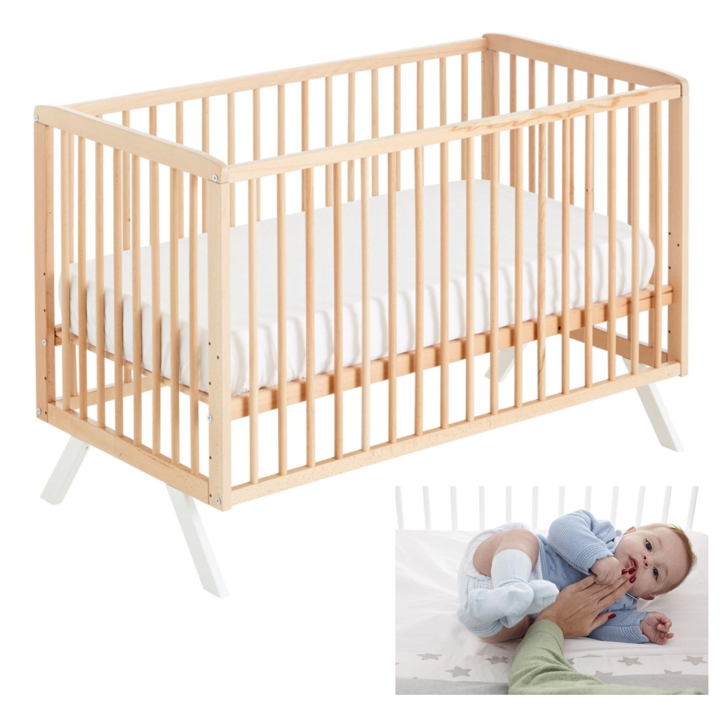 Cuna De Bebe Koala 120x60 Con Kit Colecho Incluido. Seguridad, Comodidad Y Versatilidad Para El Descanso De Tu Bebé._0