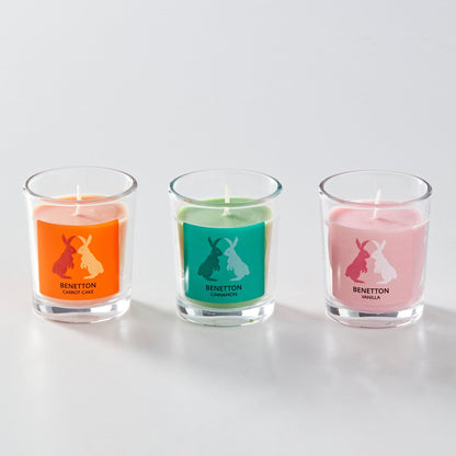 Set 3 Pzs Velas (tarta De Zanahoria + Vainilla + Canela) 65g Benetton