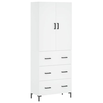 Aparador Alto Madera Contrachapada Blanco 69,5x34x180 Cm_1