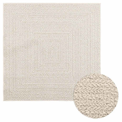Vidaxl Alfombra Zizur Apariencia Yute Interior Exterior Crema_0
