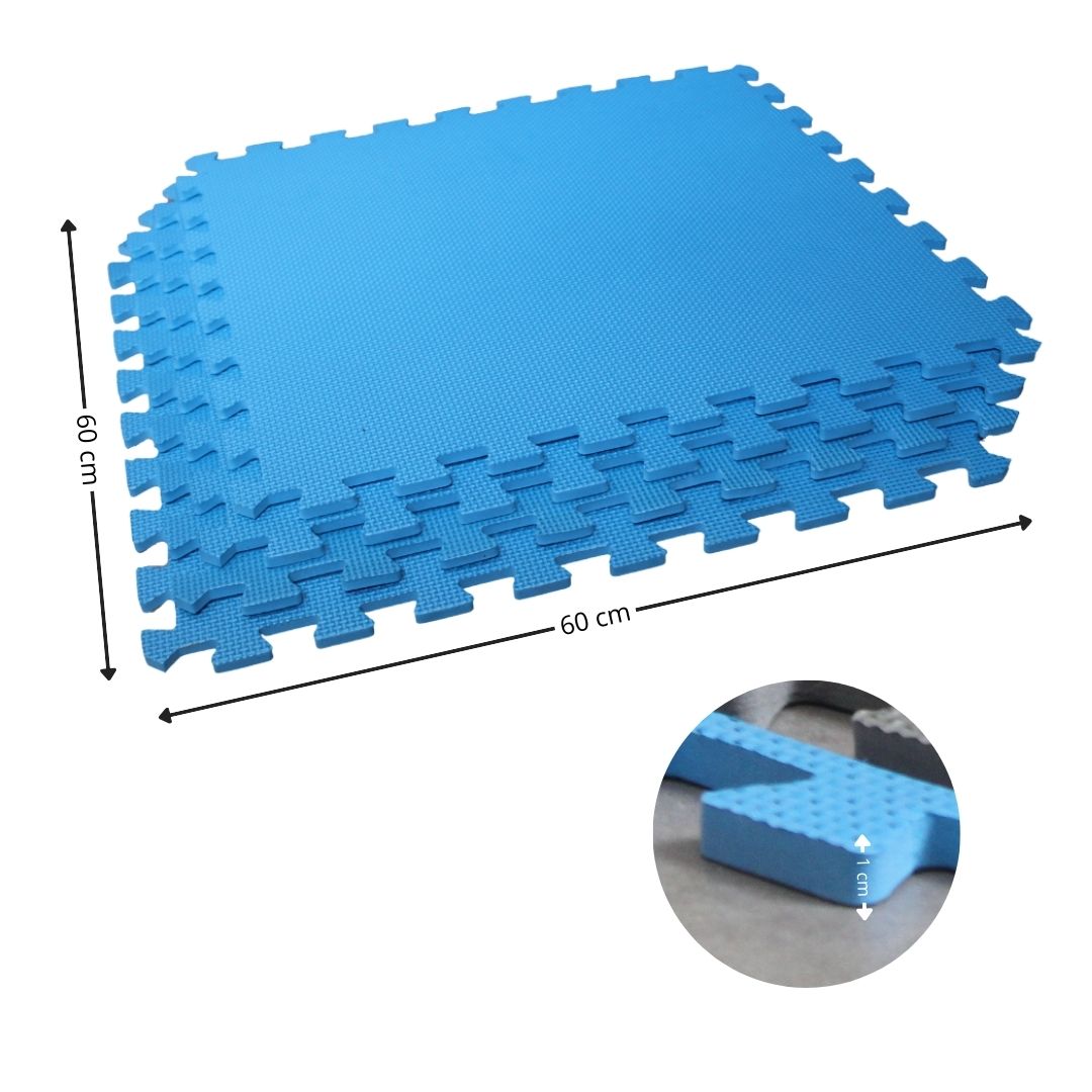 Tatami Puzzle 1cm 60x60cm – Pack 4 Uds (t60-4) Azul Jowy_2