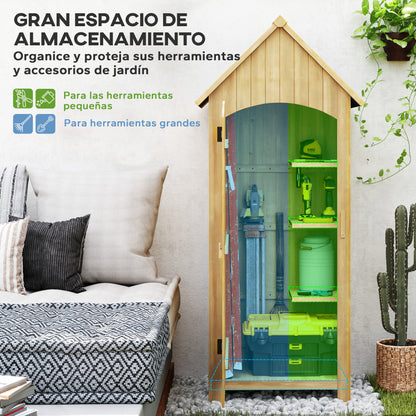 Outsunny Caseta Jardín Exterior De Madera 77_4