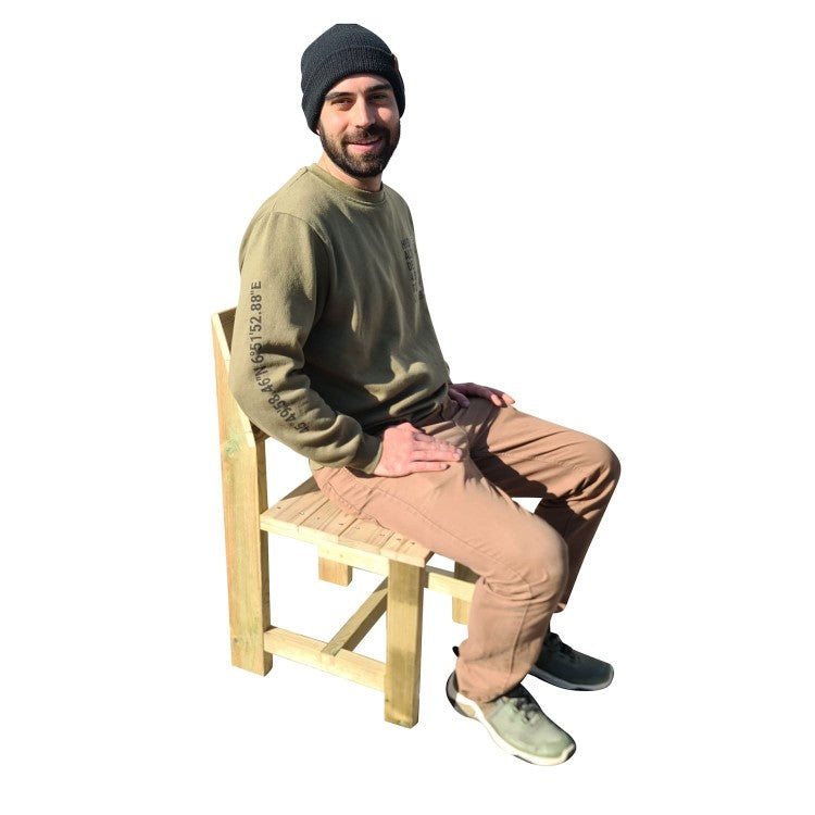 Silla De Madera De Exterior Masgames Batea Madera Sin Pintar.