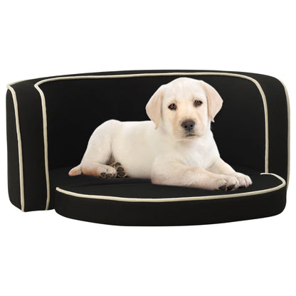 Vidaxl Sofá Plegable Para Perro Cojín Lavable De Lino Negro 76x71x30cm_1