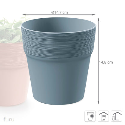 Maceta Furu , Dimensiones (mm) 122x122x122, Color Gris Claro_1