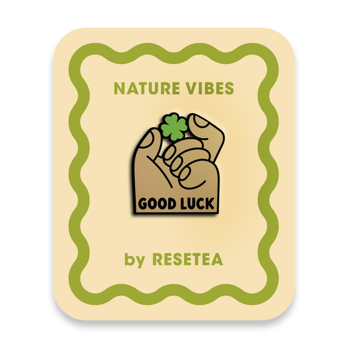 Pin Good Luck - Accesorio Moderno y Original para Chaquetas, Mochilas y Bolsos - Nature Vibes_0