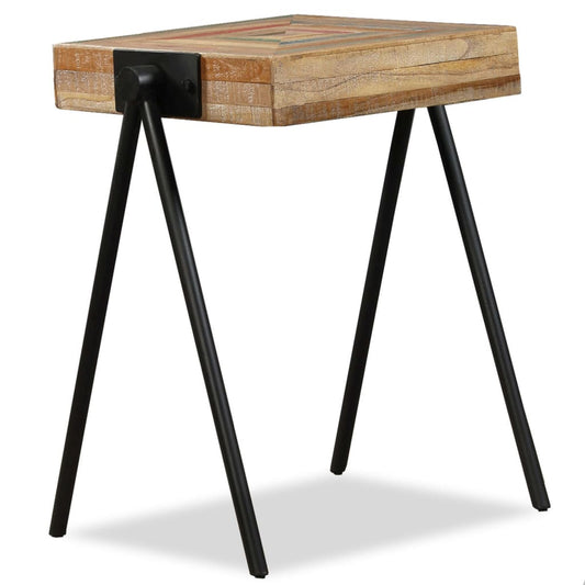 Mesa Auxiliar De Teca Maciza Reciclada_0