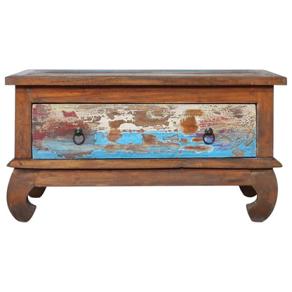 Mesa De Centro De Madera De Teca Reciclada 80x50x40 Cm._1