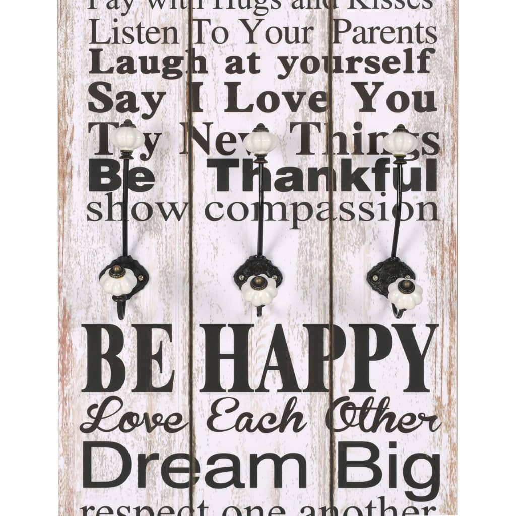 Perchero De Pared Family Rules Con 6 Ganchos 120x40 Cm_3