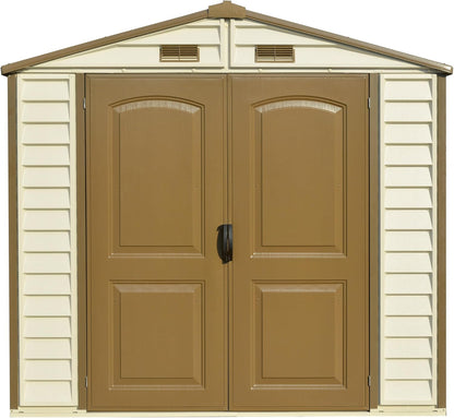 Duramax - Caseta Jardín - Storeall 8x6 -  Pvc - Color Marfil Y Marrón_3