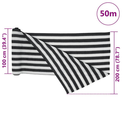 Vidaxl Red De Privacidad Hdpe Gris Antracita Y Blanco 2x50 M 75 G/m²_2