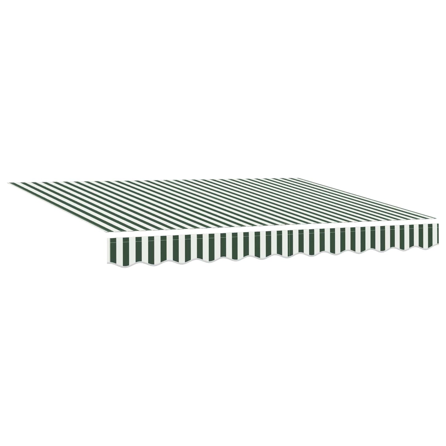 Toldo Retráctil Verde Y Blanco 300 X 250 Cm Tela Y Aluminio_3