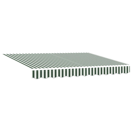 Toldo Retráctil Verde Y Blanco 300 X 250 Cm Tela Y Aluminio_0