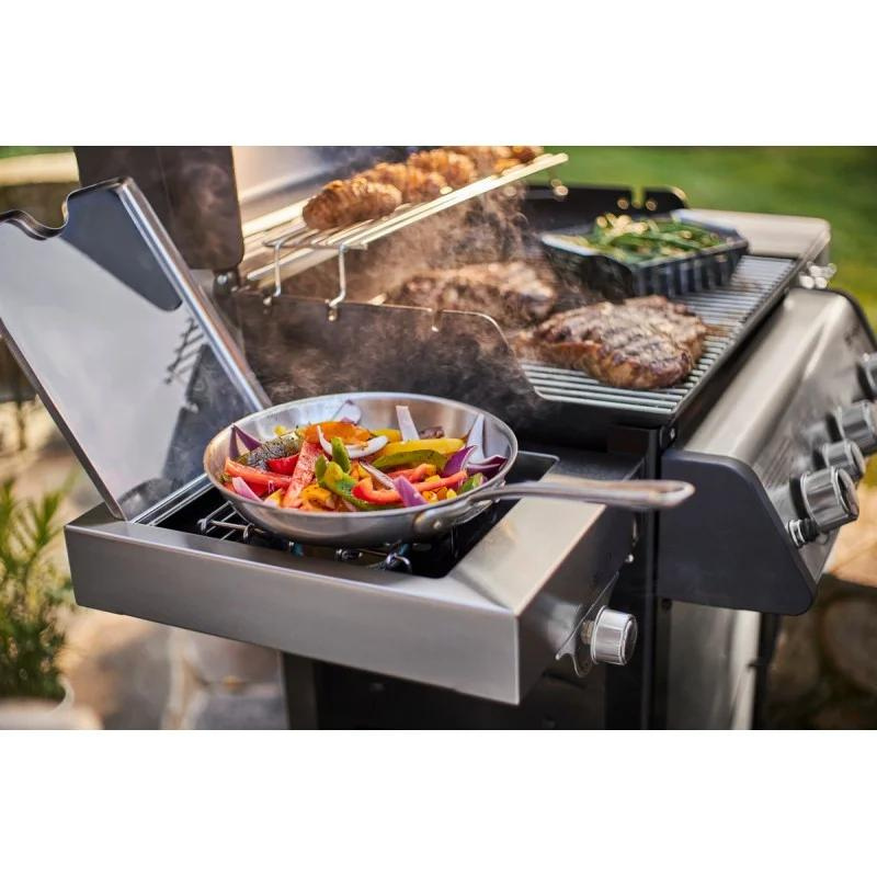 Barbacoa Weber Spirit Premium Sp-335 Inox Gbs Con Quemador Lateral_3