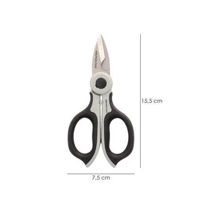 Tijeras Electricista 155 Mm. Mango Tpr Plus No Tension. Hojas Acero Inoxidable, Ergonomicas, Tijeras Cortar Cable, Pelacables