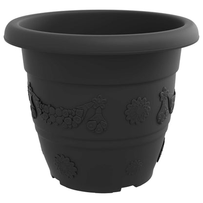 Macetas 24 Pcs Negro Ø 34 X 28 Cm Plástico_5