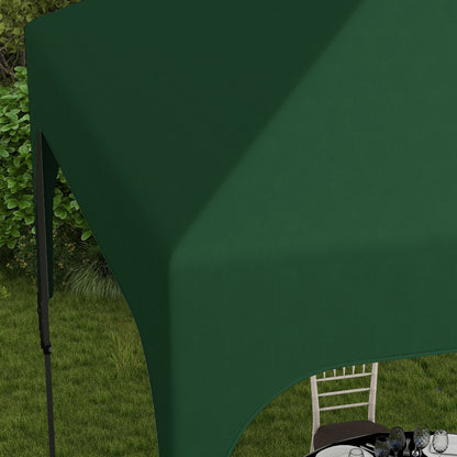 Outsunny Cenador Plegable Jardín 2,5x2,5x2,68 M Uv 50+ Altura Ajustable Verde_3