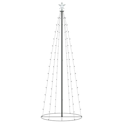 Vidaxl Árbol De Navidad Forma De Cono 100 Led Blanco Cálido 70x180 Cm_0
