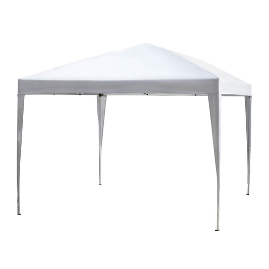 Outsunny Carpa Plegable 3x3 M Con Bolsa Altura Ajustable Blanco Plata_0