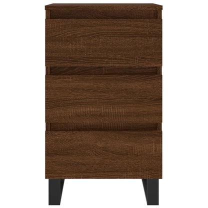 Mesitas Noche 2 Uds Madera Ingeniería Marrón Roble 40x35x69 Cm_3