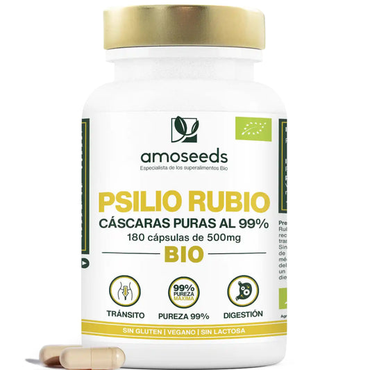 Psilio Rubio Bio, Cáscaras Puras Al 99% | 180 Cápsulas_0