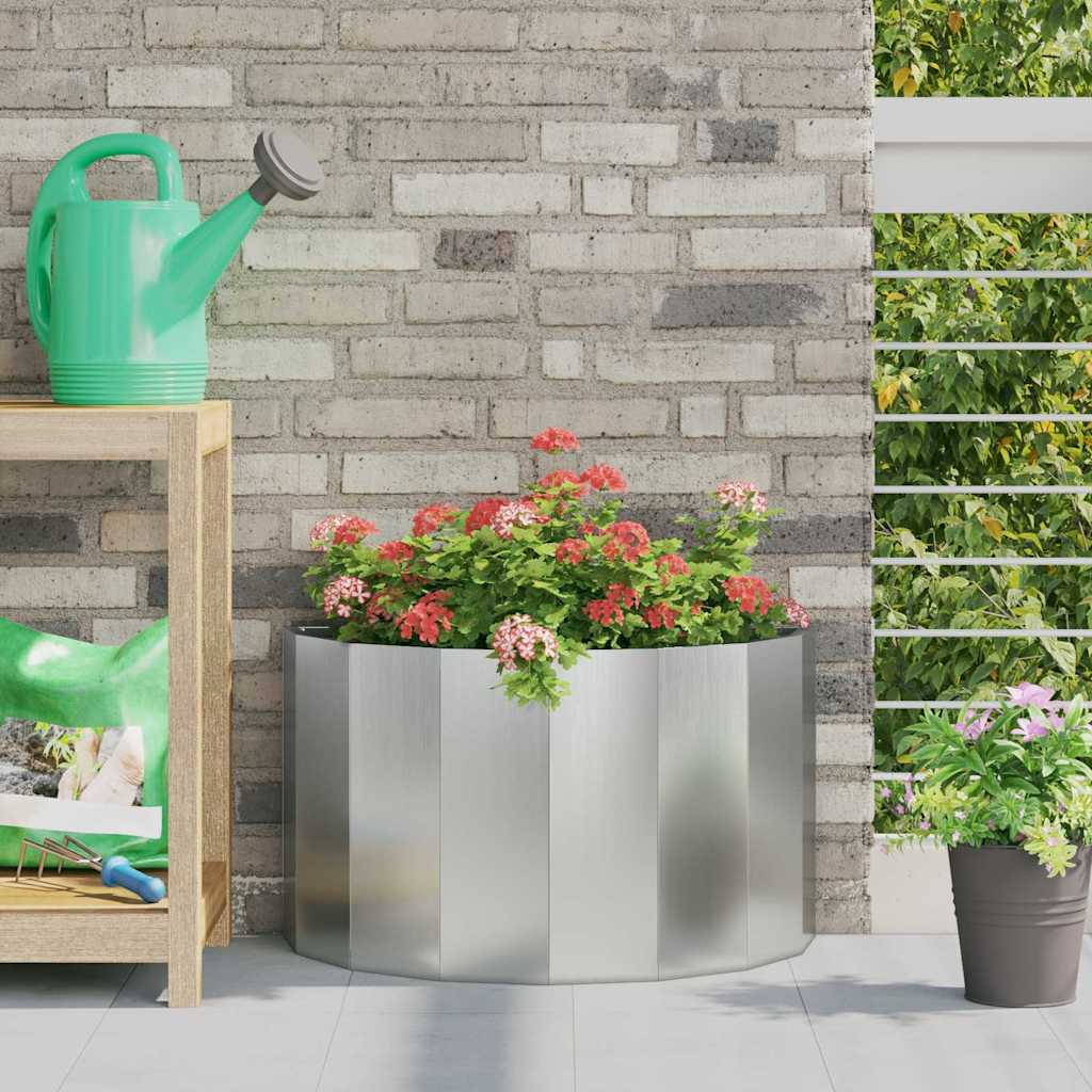 Jardinera Plateado 60 X 30 X 35 Cm Acero Galvanizado_1