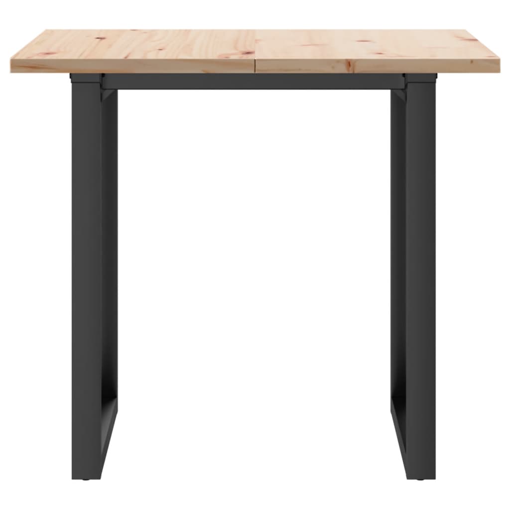 Mesa De Comedor Marco O Madera Maciza Pino Y Acero 90x90x75,5cm_2