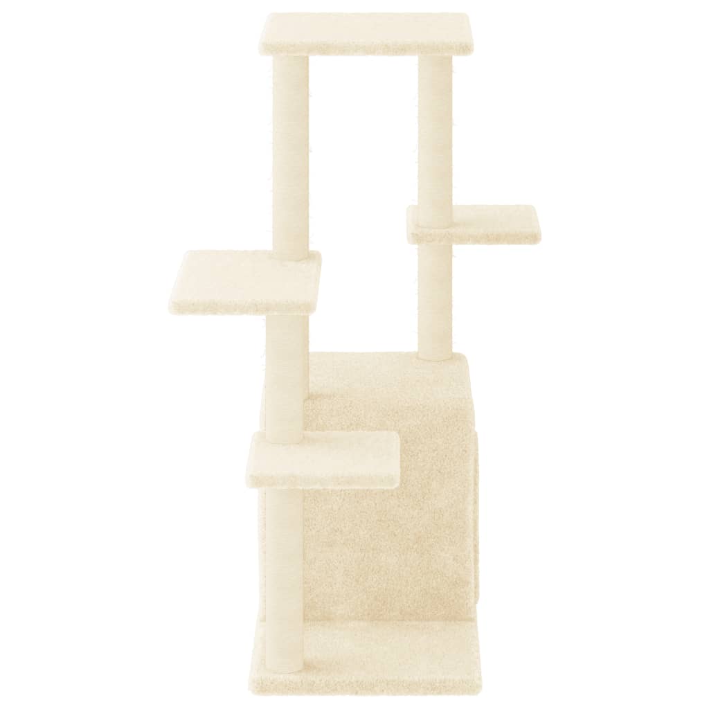 Rascador Para Gatos Con Postes De Sisal Color Crema 97,5 Cm_3