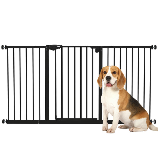 Pawhut Barrera De Seguridad Extensible Para Puertas 74-147,5x76,2 Cm Negro_0