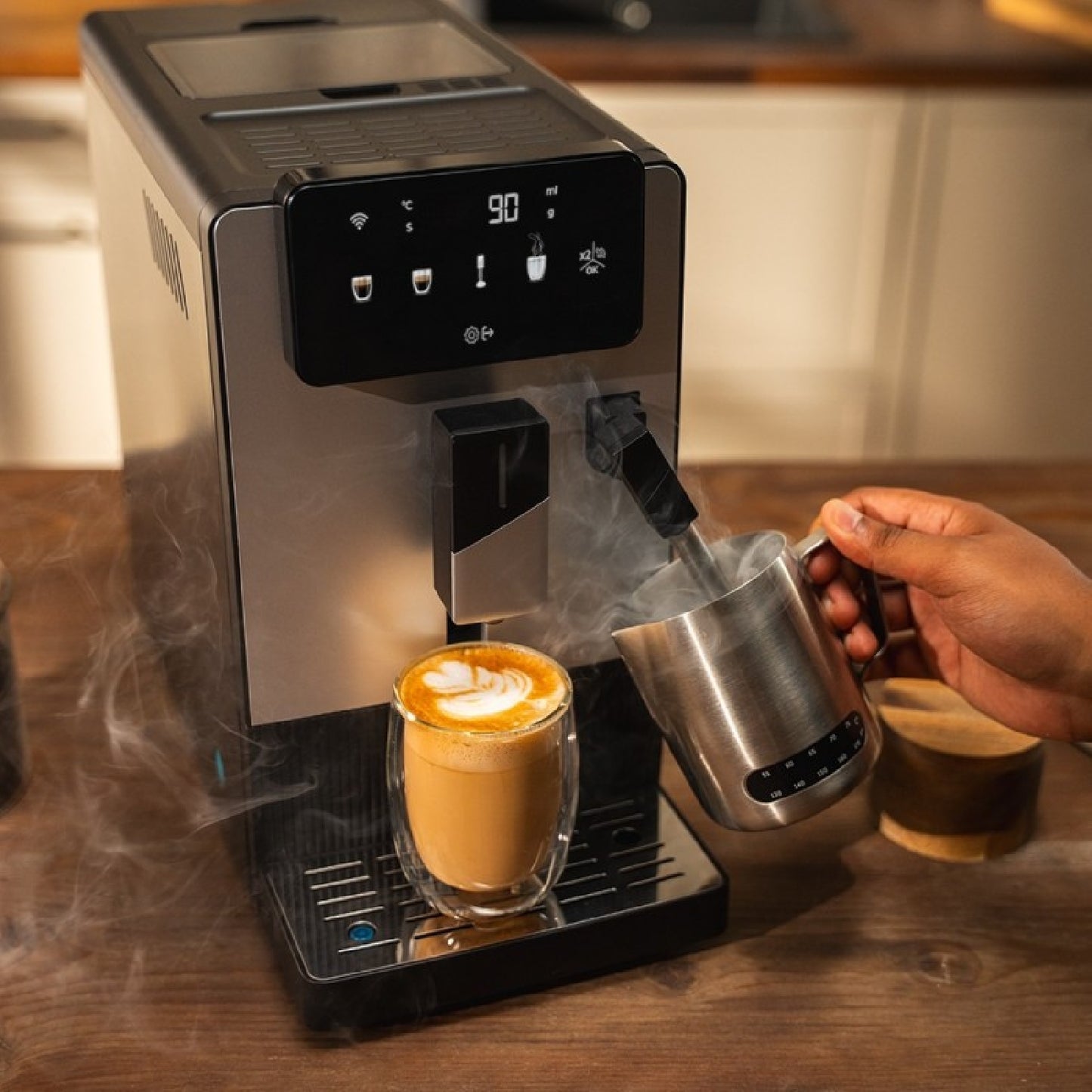 Cecotec Cafetera Superautomática Cremmaet Steam. 1350w, 19 Bares, 5 Niveles Molido, Depósito Grano 150g Y Agua 1.1l, The_4