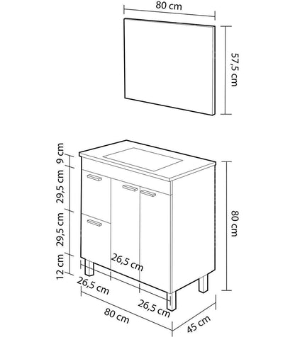 Mueble Con Lavabo Y Espejo Marta En Acabado Gris Ceniza, 80 Cm(alto)80 Cm(ancho)45 Cm(largo)_4