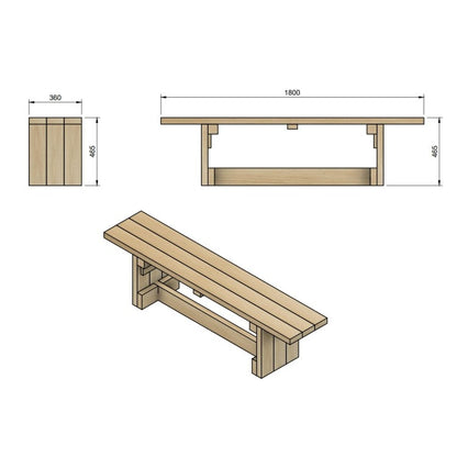 Banco De Madera Para Exterior Masgames Calella.