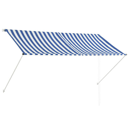 Toldo Retráctil 250x150 Cm Azul Y Blanco_0