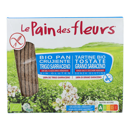Tostadas Crujientes Crakers de Trigo Sarraceno sin sal sin gluten BIO Le Pain de Fleurs  150 g