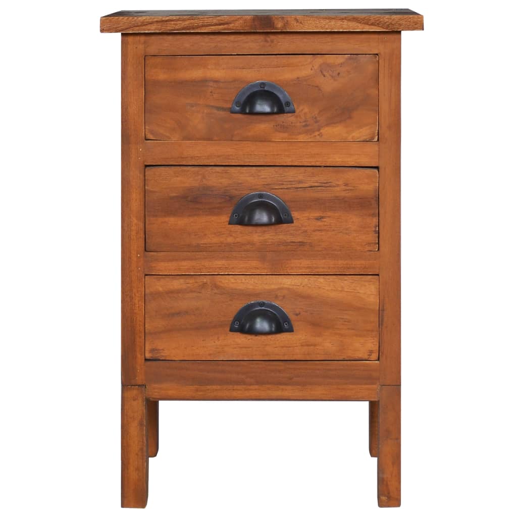 Mesita De Noche De Madera Maciza De Teca 40x35x60 Cm_1