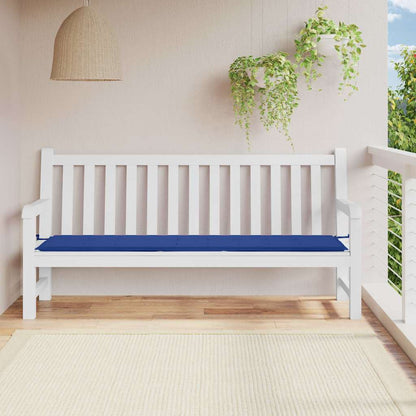 Vidaxl Cojín De Banco De Jardín Tela Oxford Azul 200x50x4 Cm_1