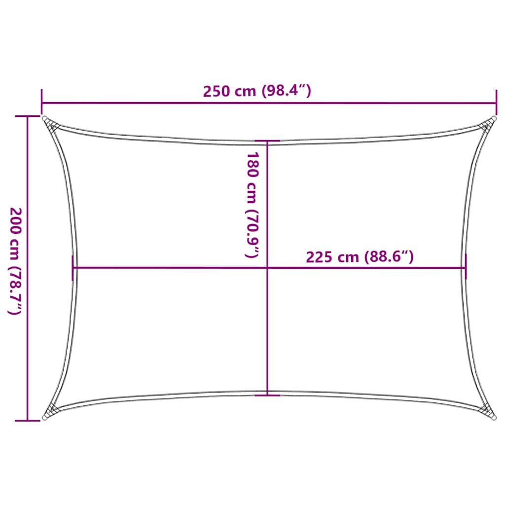 Vidaxl Toldo De Vela Gris Taupe Hdpe 160 G/m² 2x2,5 M_2