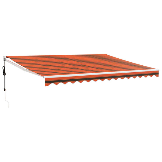 Toldo Retráctil Automático Naranja Y Marrón 4,5x3 M_0