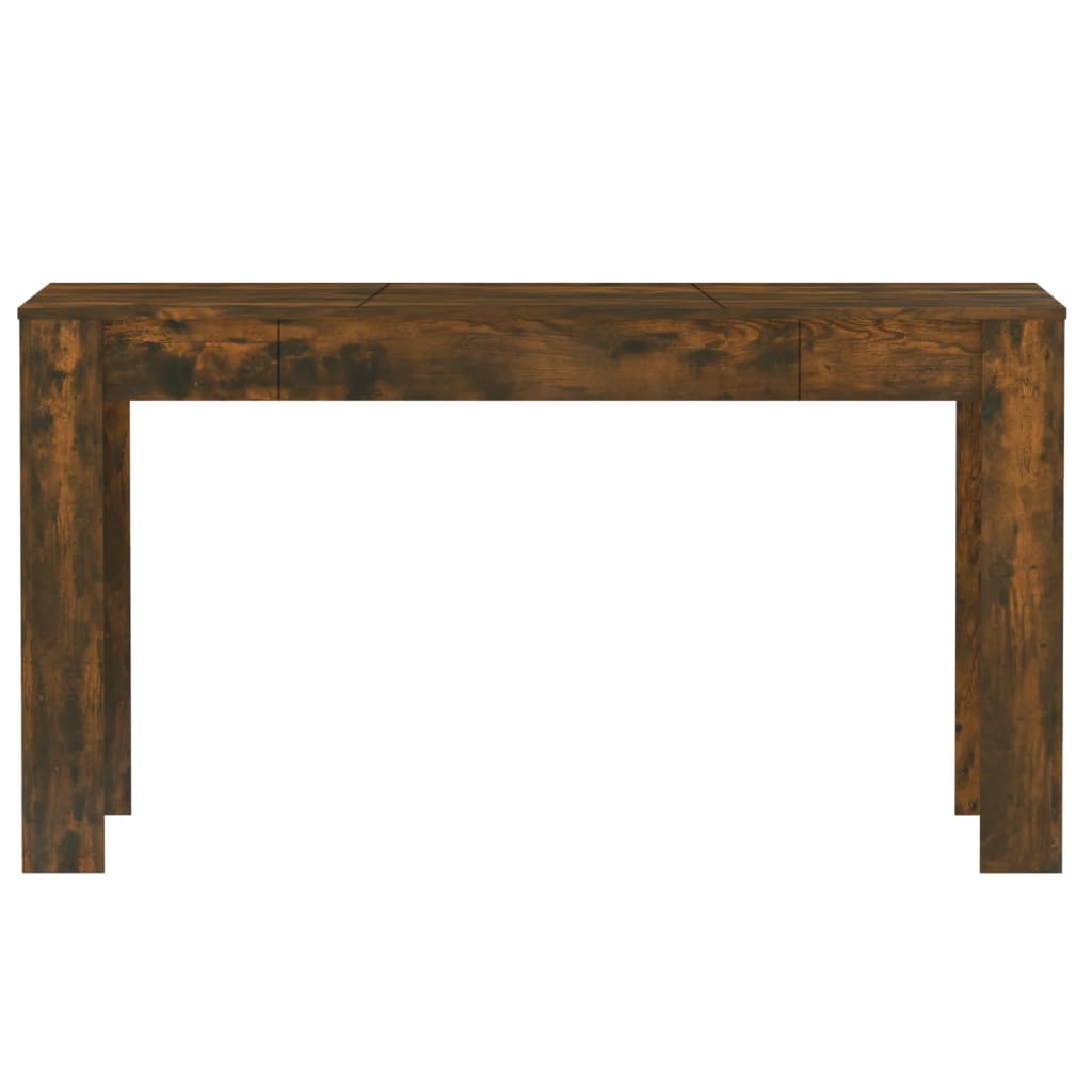 Mesa Comedor Madera Contrachapada Roble Ahumado 140x74,5x76 Cm_1