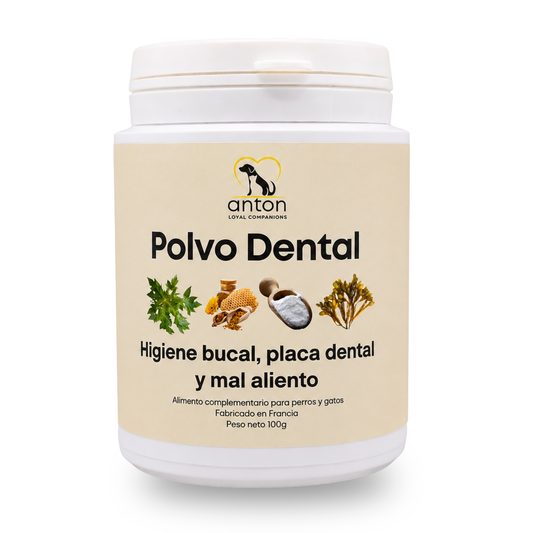 Polvo dental natural para perros y gatos – Limpieza dental, sarro y mal aliento – 100 g_0