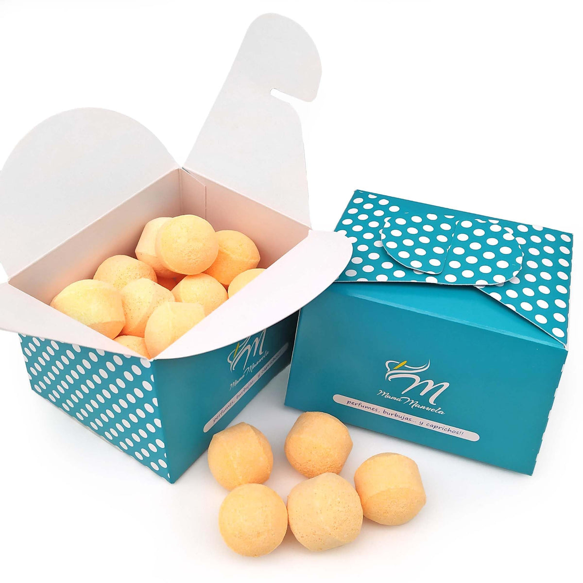 Caja 25 Mini Bombas Efervescentes Para Manicura Y Pedicura - Ablandan Durezas, Uñas Y Cutículas - Aroma Naranja_0